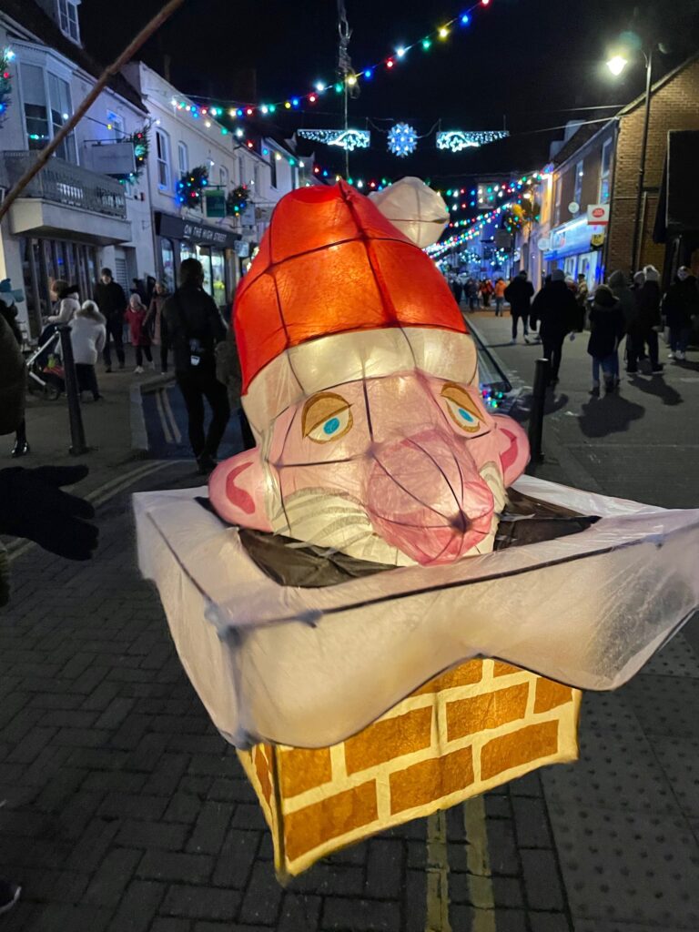 York House Centre Santa Chimney & Christmas Lights