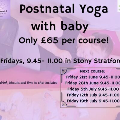Postnatal yoga with baby