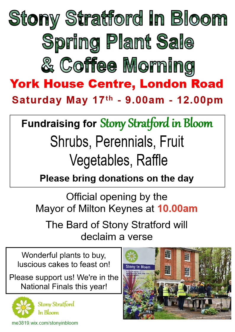 Stony in Bloom Plant Sale and Coffee Morning