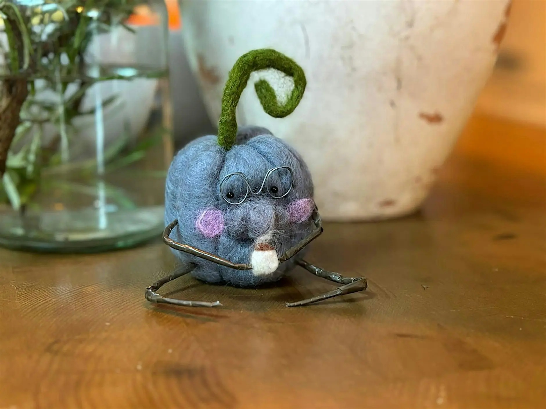 Felt N’ Fizz - needle felt a pumpkin