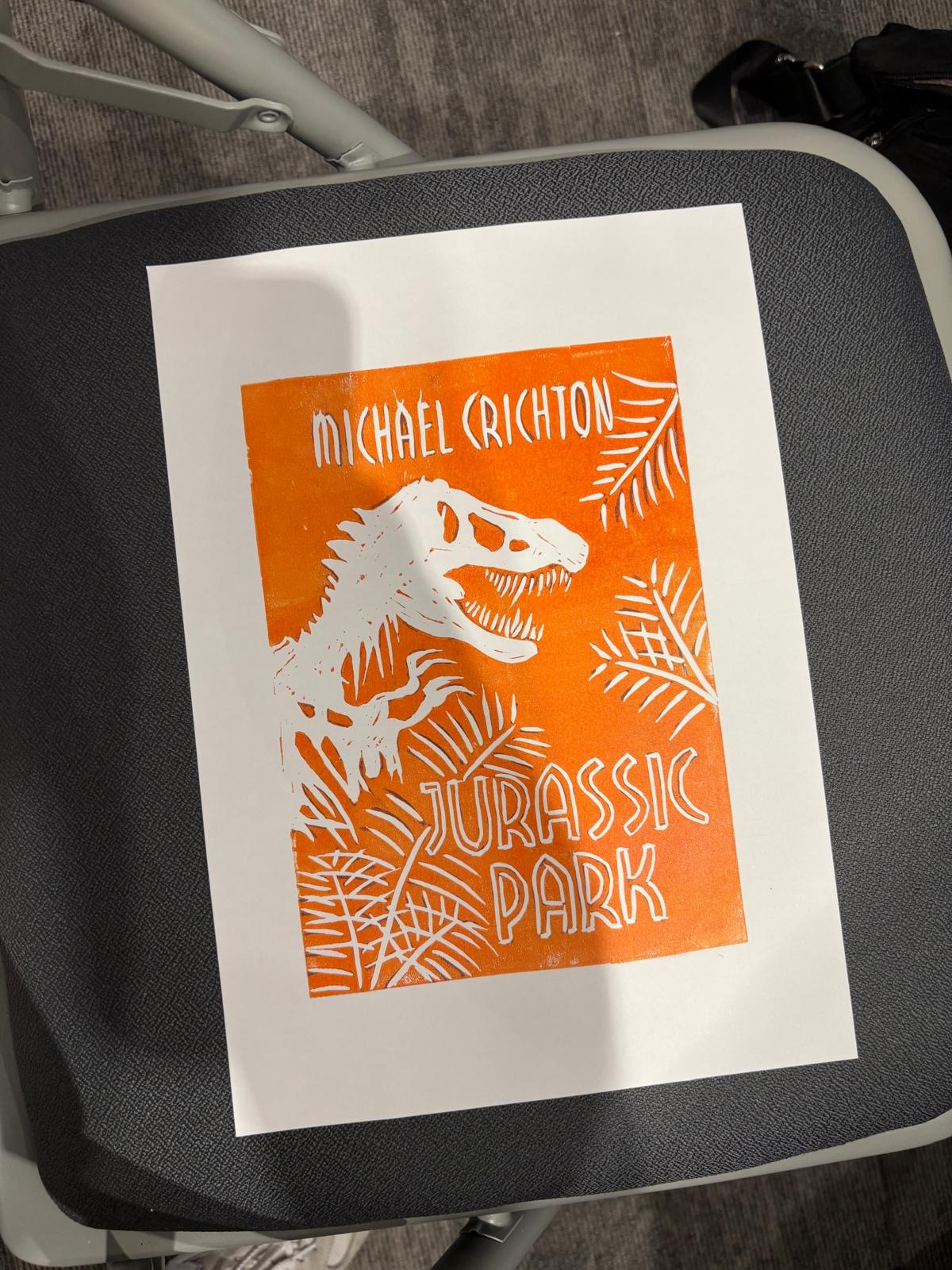 Lino-print your own movie poster or book cover