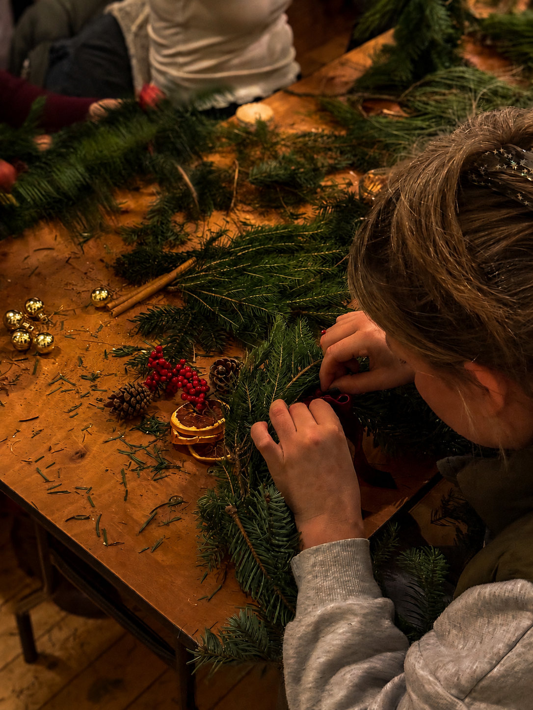 Wreath Making in Stony Stratford